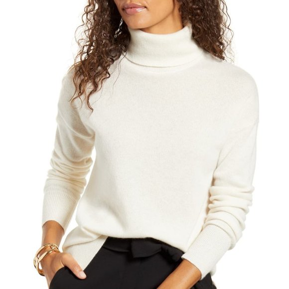 Halogen Cashmere Turtleneck Sweater 